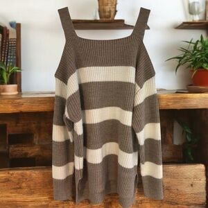 Soho Jeans Cold Shoulder Sweater